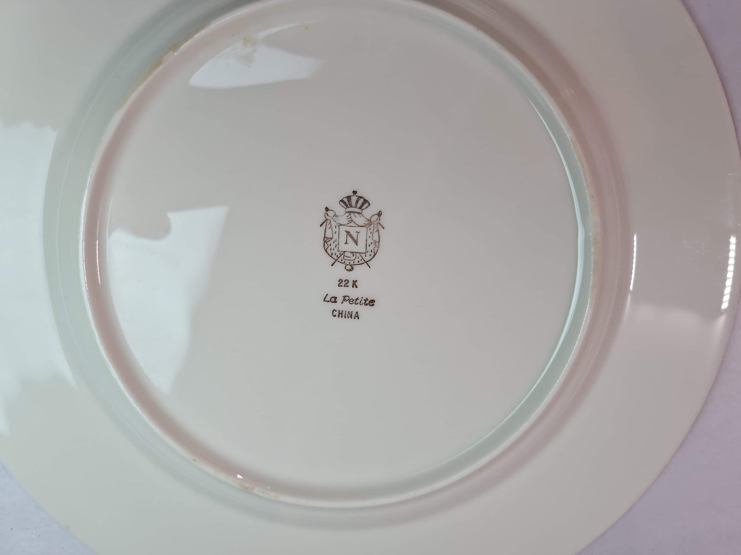 Vintage Joh Peters Le Petite Dinner Plate 6pcs & W. S. George Radisson Gold Gilt Bowl