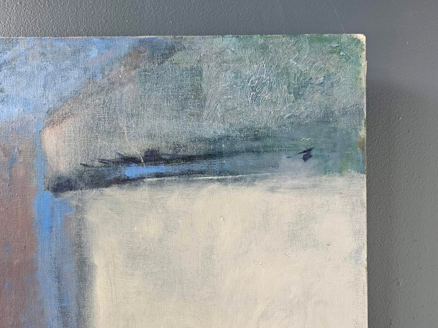 Large 60's Signed Original Modernist Oil On Canvas