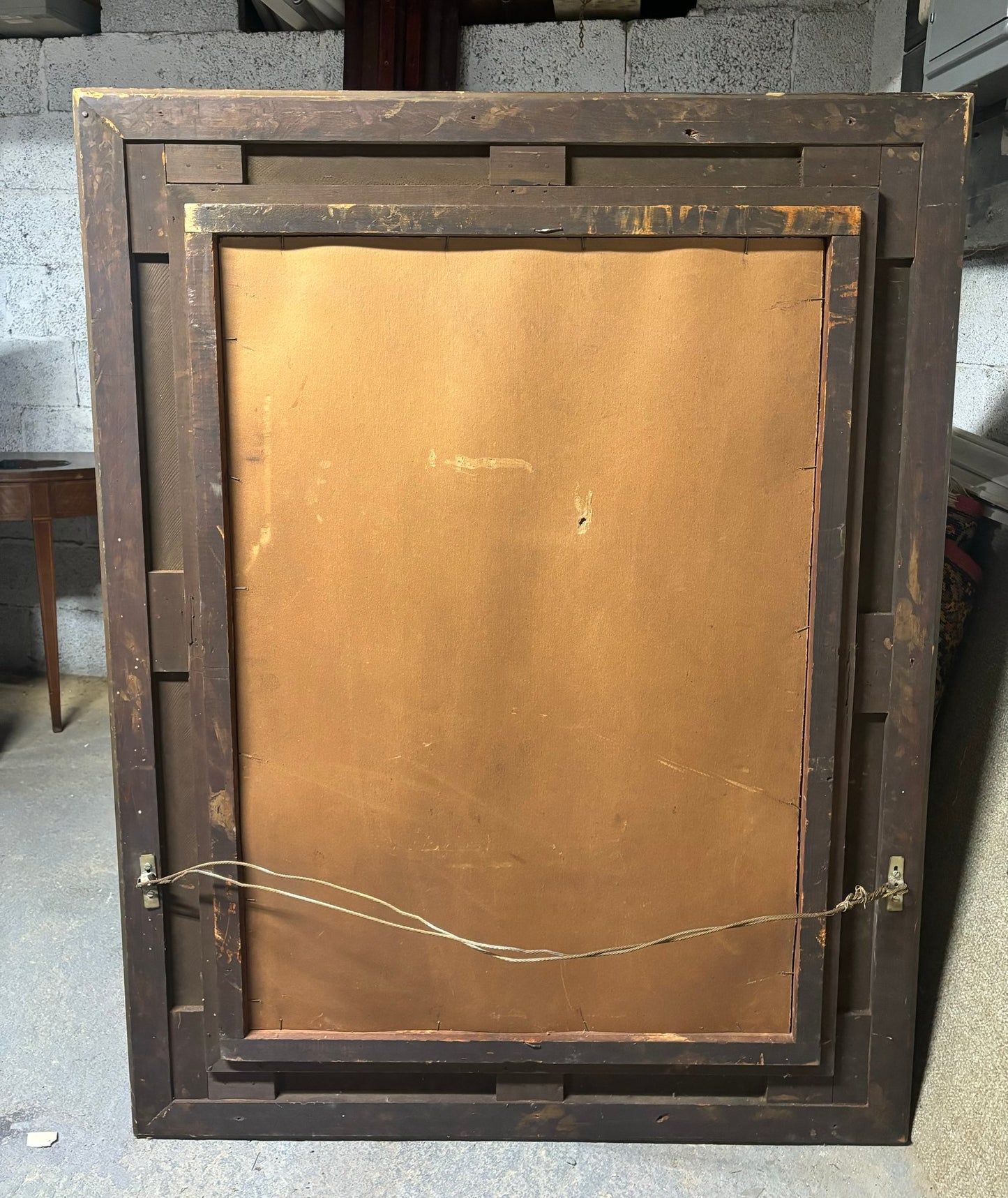 Stunning Antique Carved Gold Ornate Wood Frame Mirror 53" X 41"