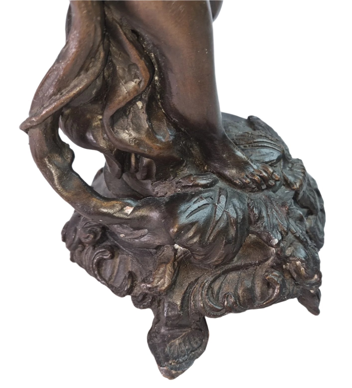 19th Century Antique Cherub Bronze Candle Holders European