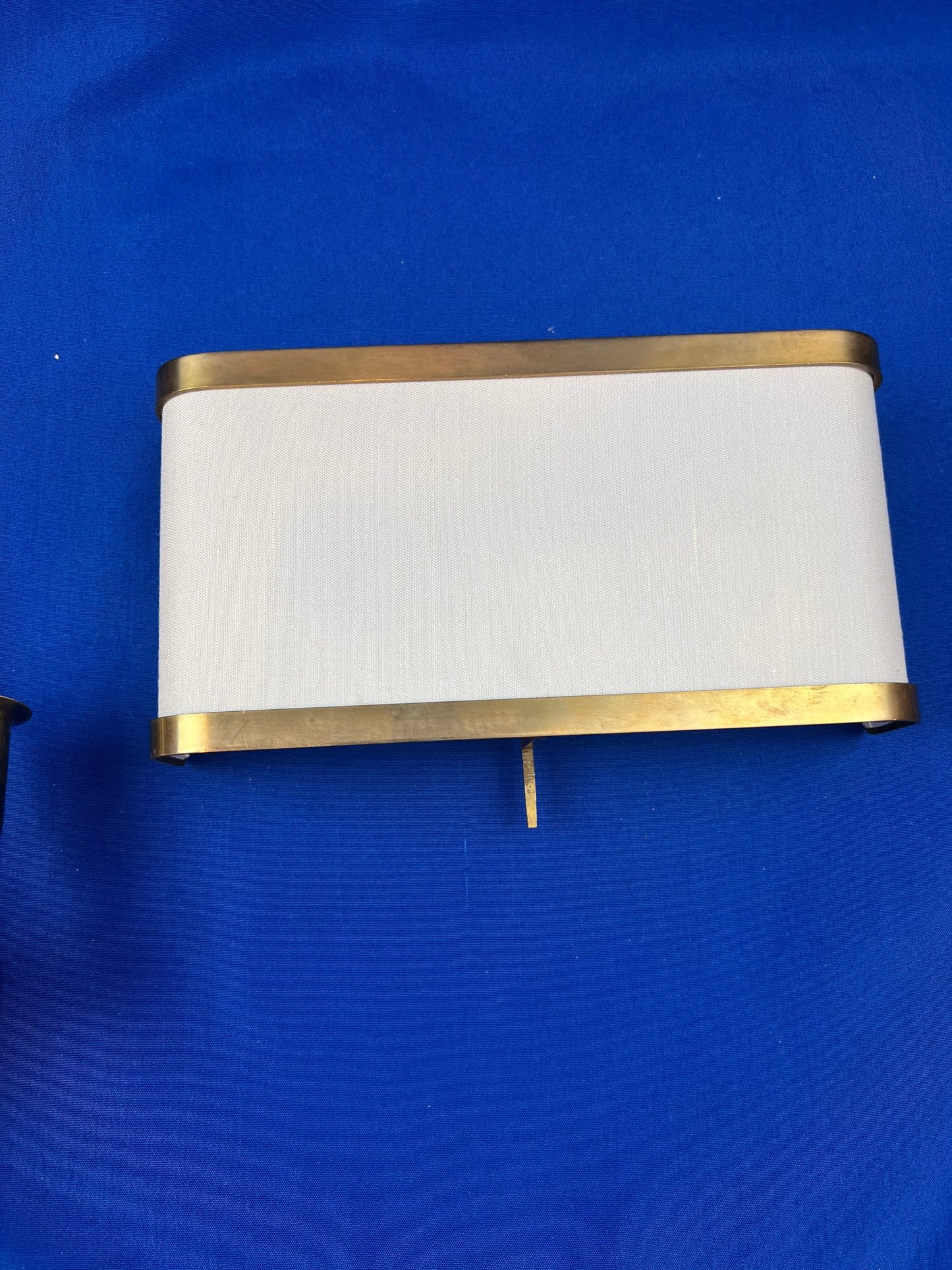 Pair of High Quality Italian Custom Made Brass Wall Sconces With Shades
