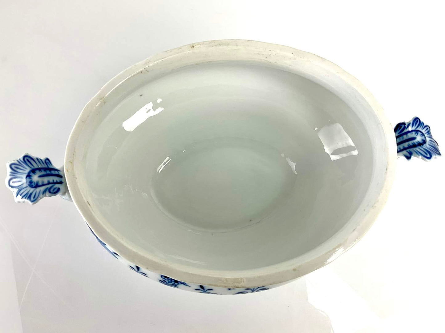 Antique Carl Teichert Meissen Blue Onion Porcelain Tureen