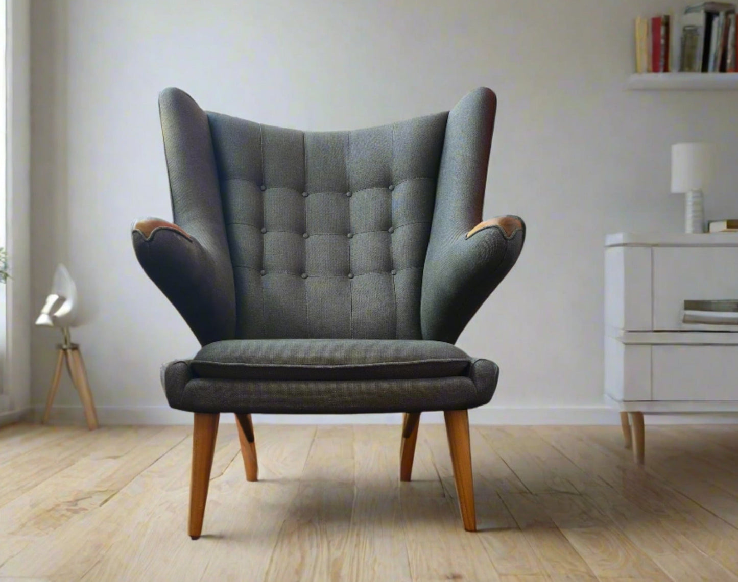 Modernica Mid Century Style Hans Wegner Papa Bear Chair