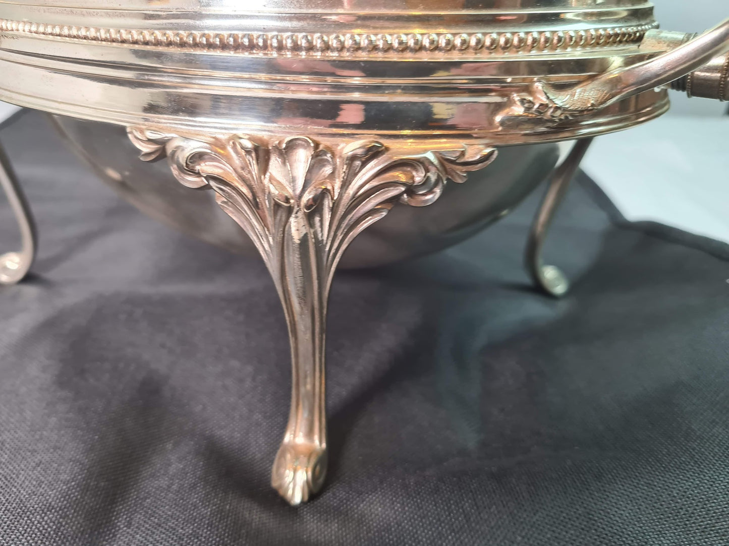 Elegant Silver Plated Revolving Dome Tureen Server, mid 1800