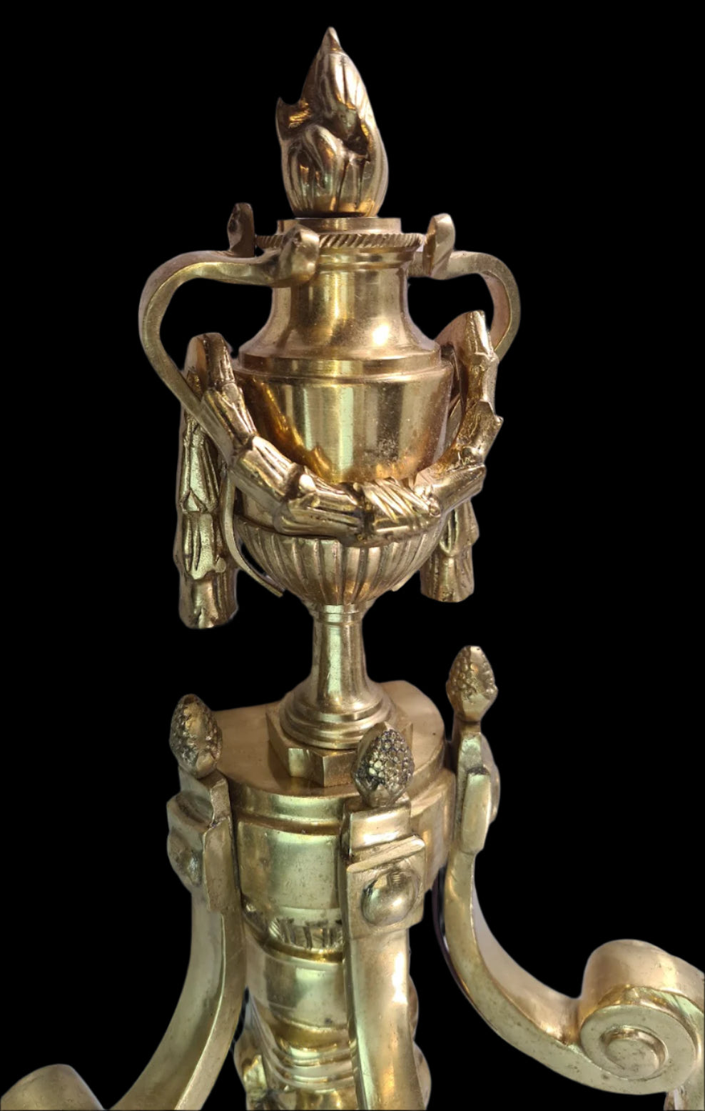 Magnificent Large Brass Ornate Wall Sconce With 3 Fixtures