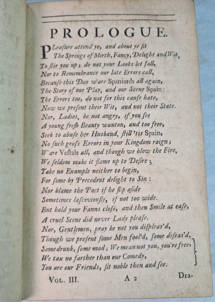 The Works Of Francis Beaumont And John Fletcher, 7 Volumes, Printed 1711.