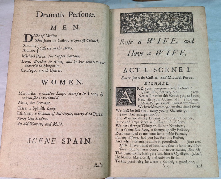 The Works Of Francis Beaumont And John Fletcher, 7 Volumes, Printed 1711.