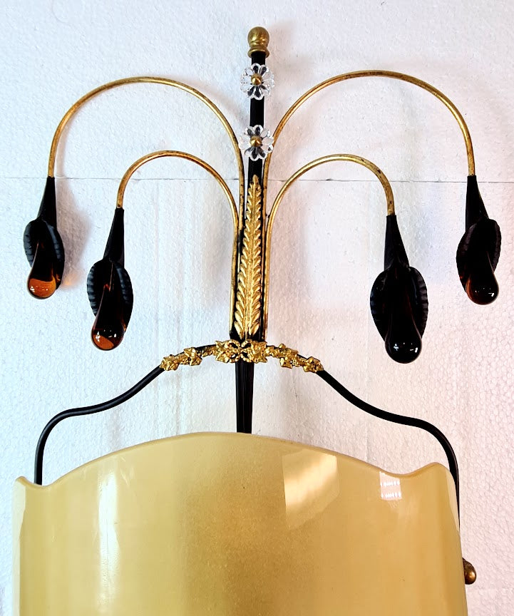 1990s Venetian Amber Glass Sconces - a Pair