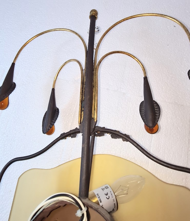 1990s Venetian Amber Glass Sconces - a Pair