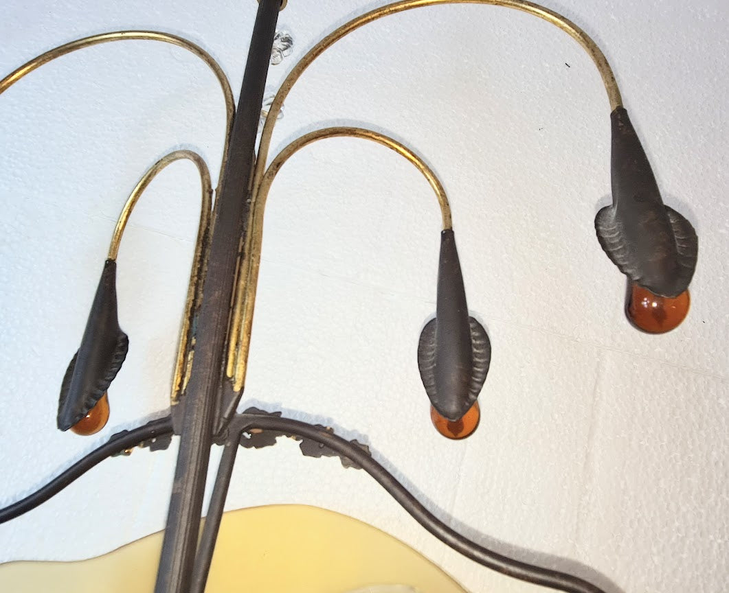 1990s Venetian Amber Glass Sconces - a Pair