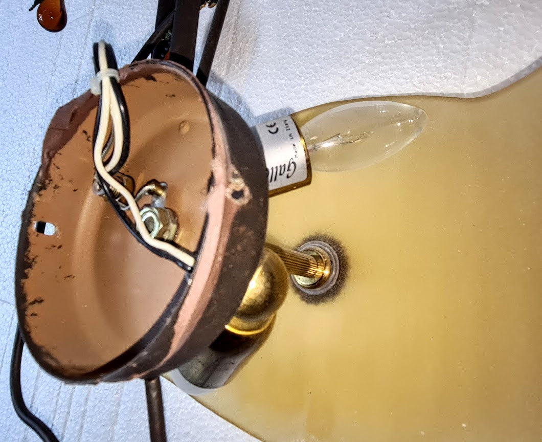 1990s Venetian Amber Glass Sconces - a Pair