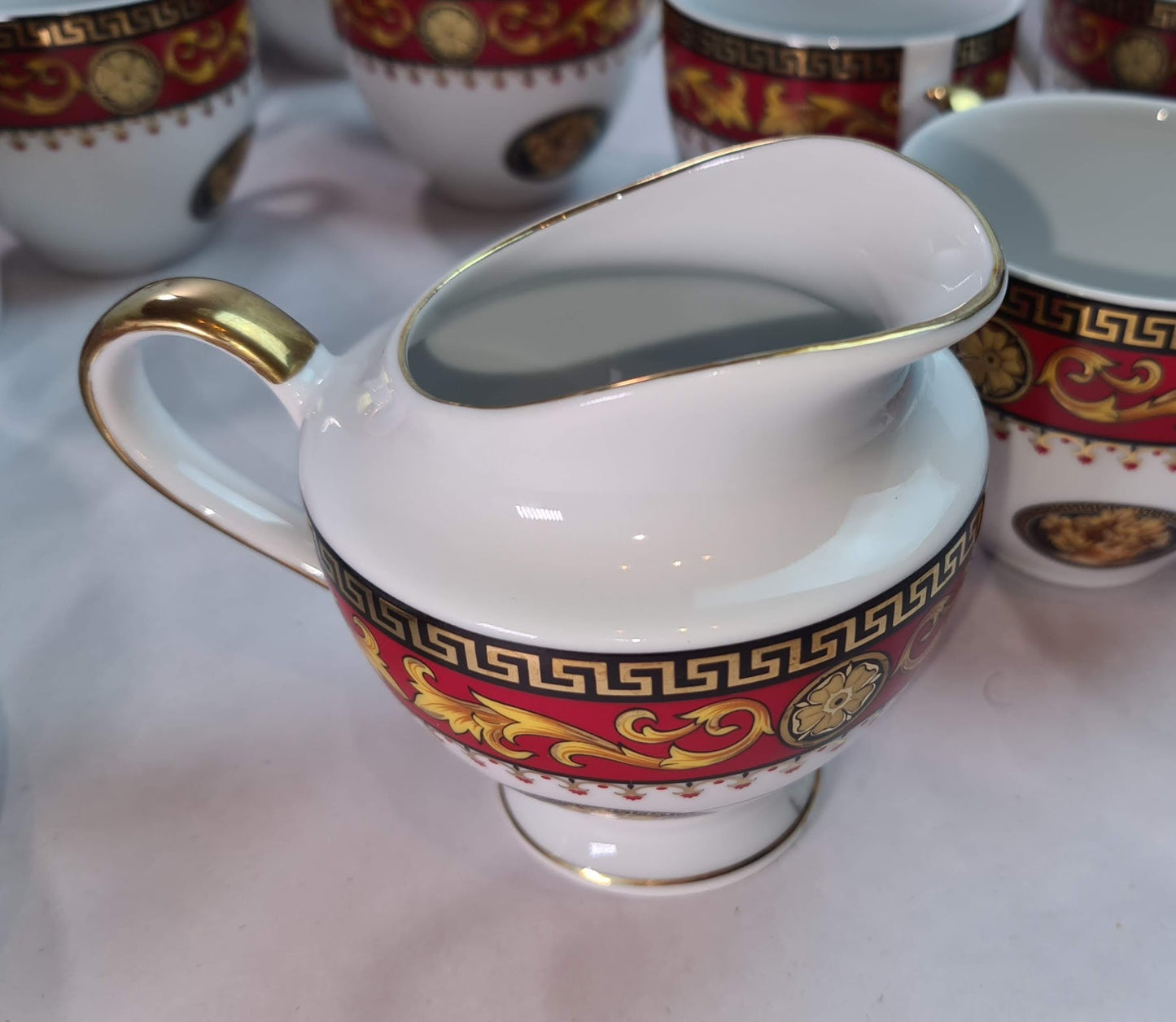 Beautiful Unused Italian T. Limoges Depos Porcelain Tea-Coffee Set for 12.