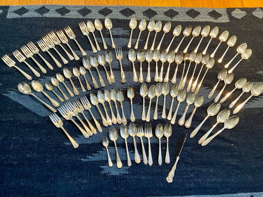 Assortment of Vintage Community and WM Rogers Silver Plate Spoons and Forks (87 Pieces)