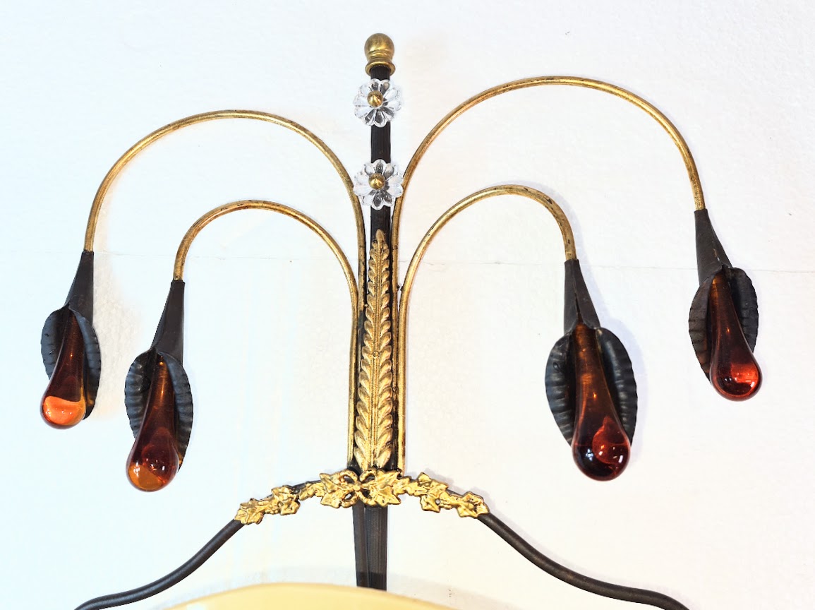 1990s Venetian Amber Glass Sconces - a Pair