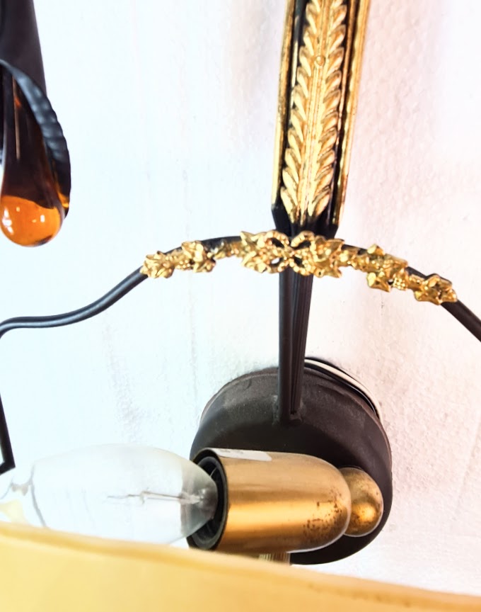 1990s Venetian Amber Glass Sconces - a Pair