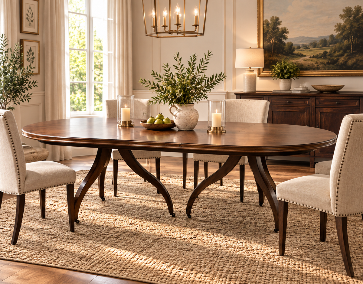 Hickory Chair Ingold Made-to-Order Ash Oval Extension Dining Table