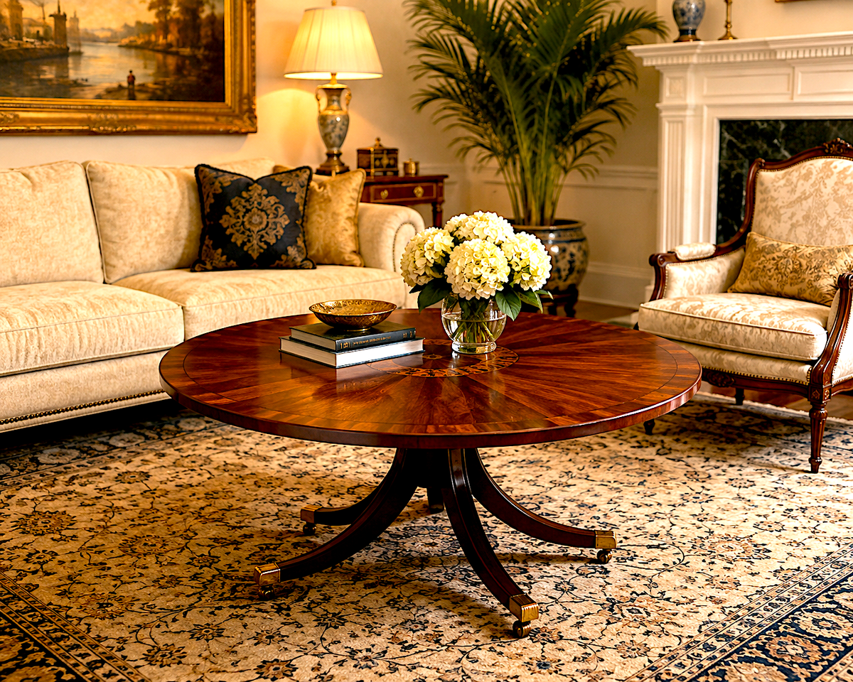 Baker Furniture English Regency Style Center Table