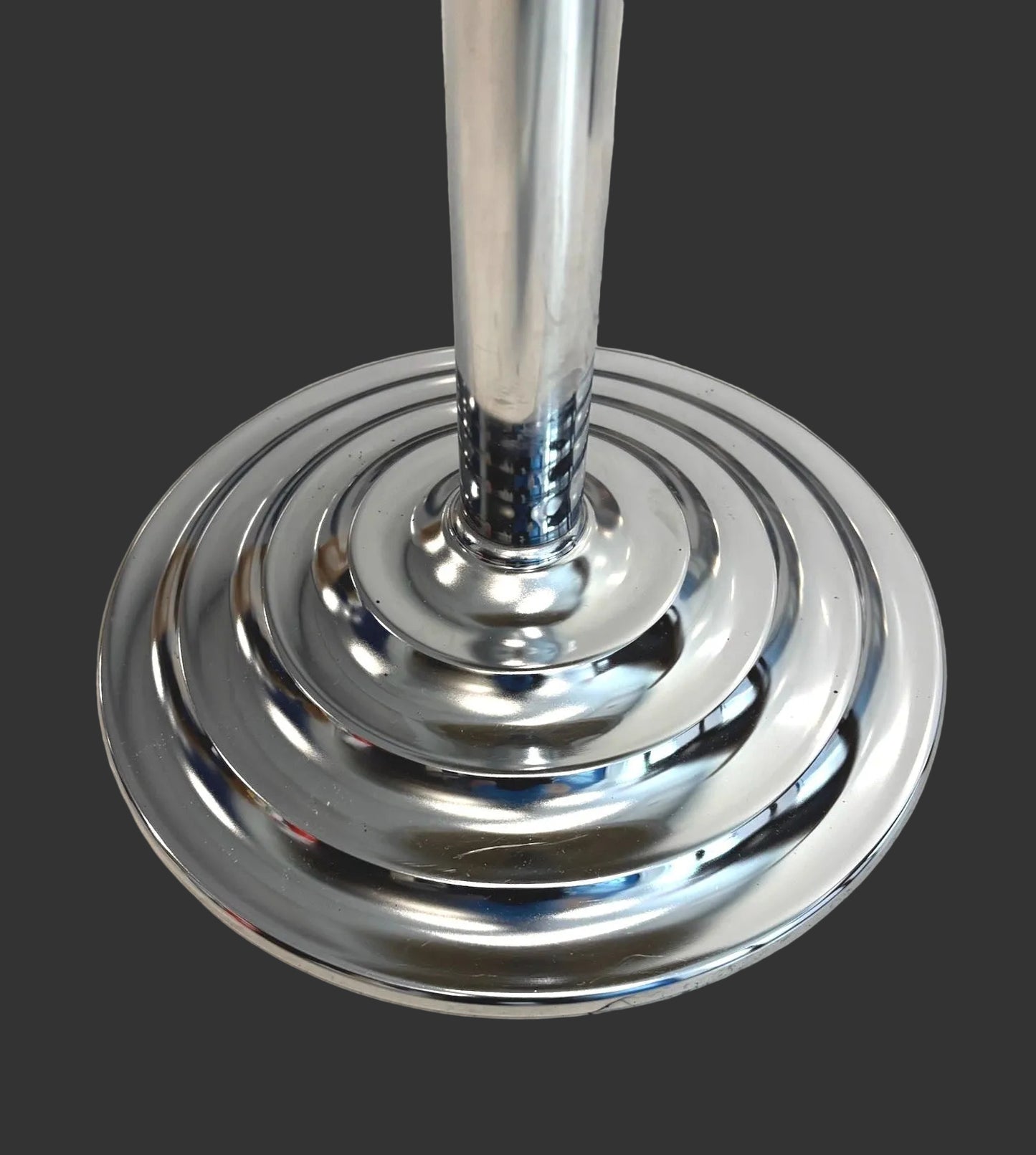Art Deco Chrome And Mirrored Glass Accent Table