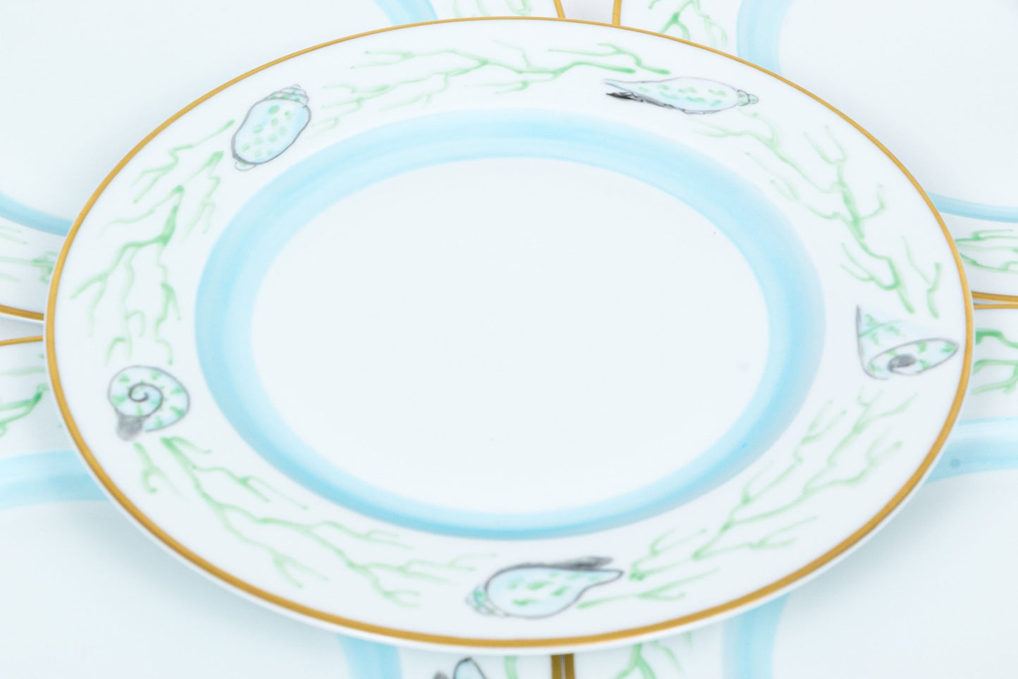 Hand Painted and Signed by Marie Daage Salad Plates , Set of 10