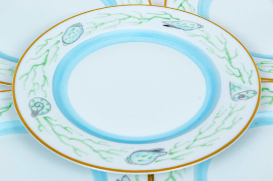 Hand Painted and Signed by Marie Daage Salad Plates , Set of 10