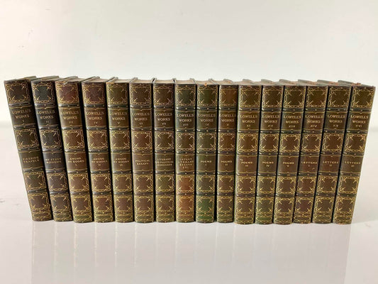 James Russel Lowell Complete Works, 16 Volume Set, 1904