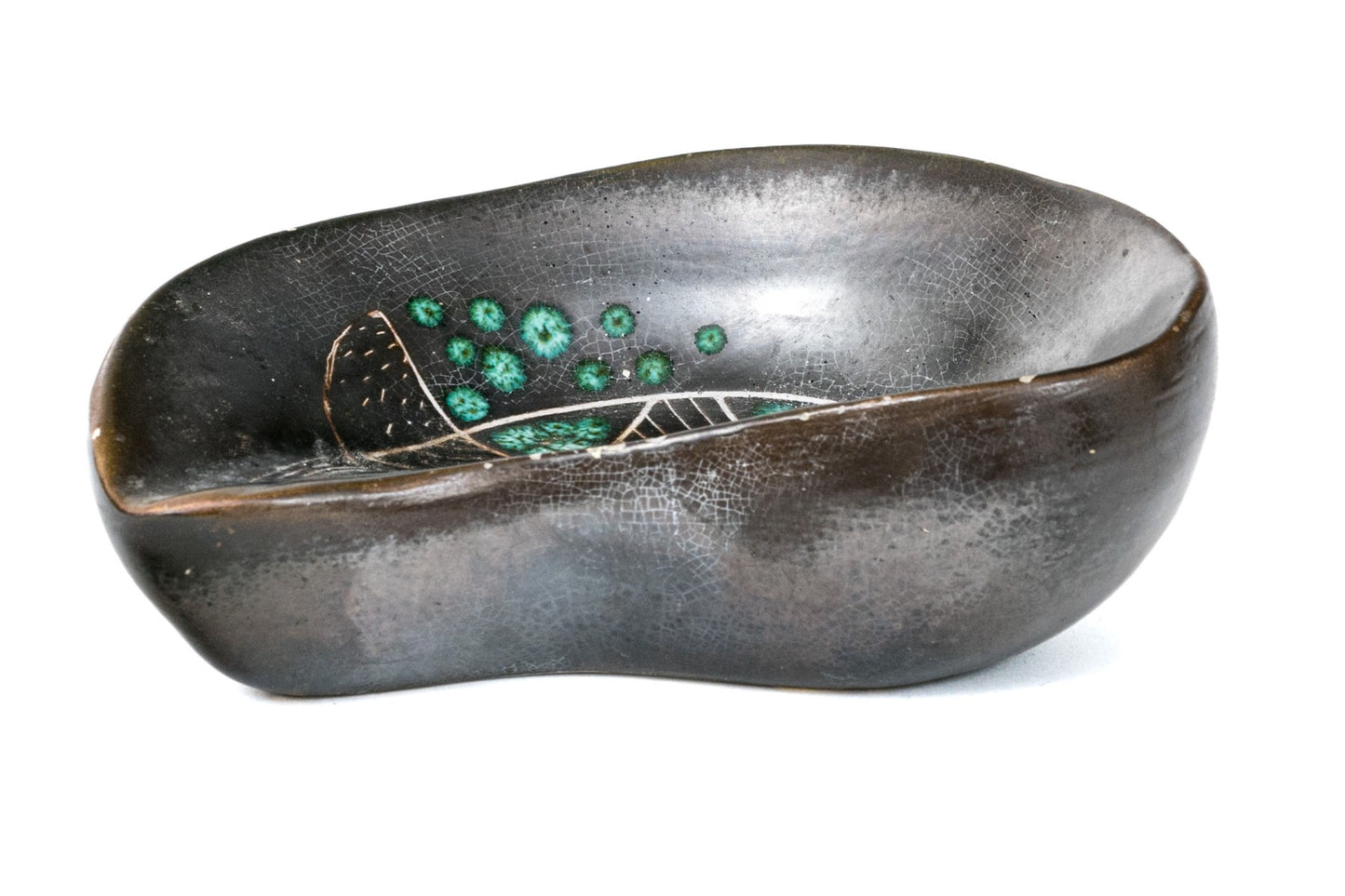 Rare one of a kind MGM Ceramic Dish Fish/Bird Motif attributed to Astrid Tjalk (Denmark)