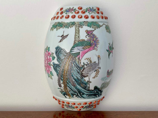 Vintage Chinese Porcelain Wall Planter