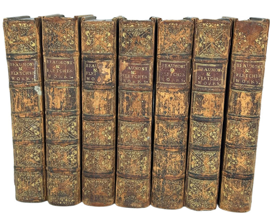 The Works Of Francis Beaumont And John Fletcher, 7 Volumes, Printed 1711.