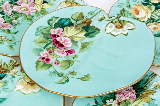 Decorative Heart Shaped Plates, Set of Nine