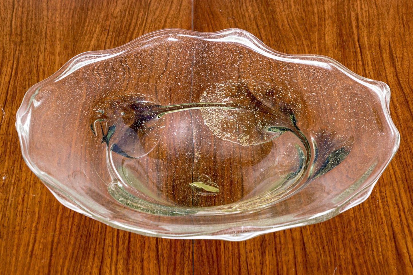 Peter Bramhall Signed Handblown Glass Bowl
