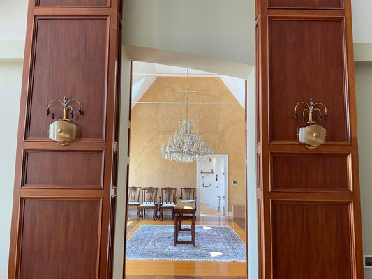 Exquisite Rare Pair of Venetian Glass and Amber Sconces  (1 of 2)