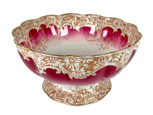 Antique Furnivals Porcelain Punchbowl
