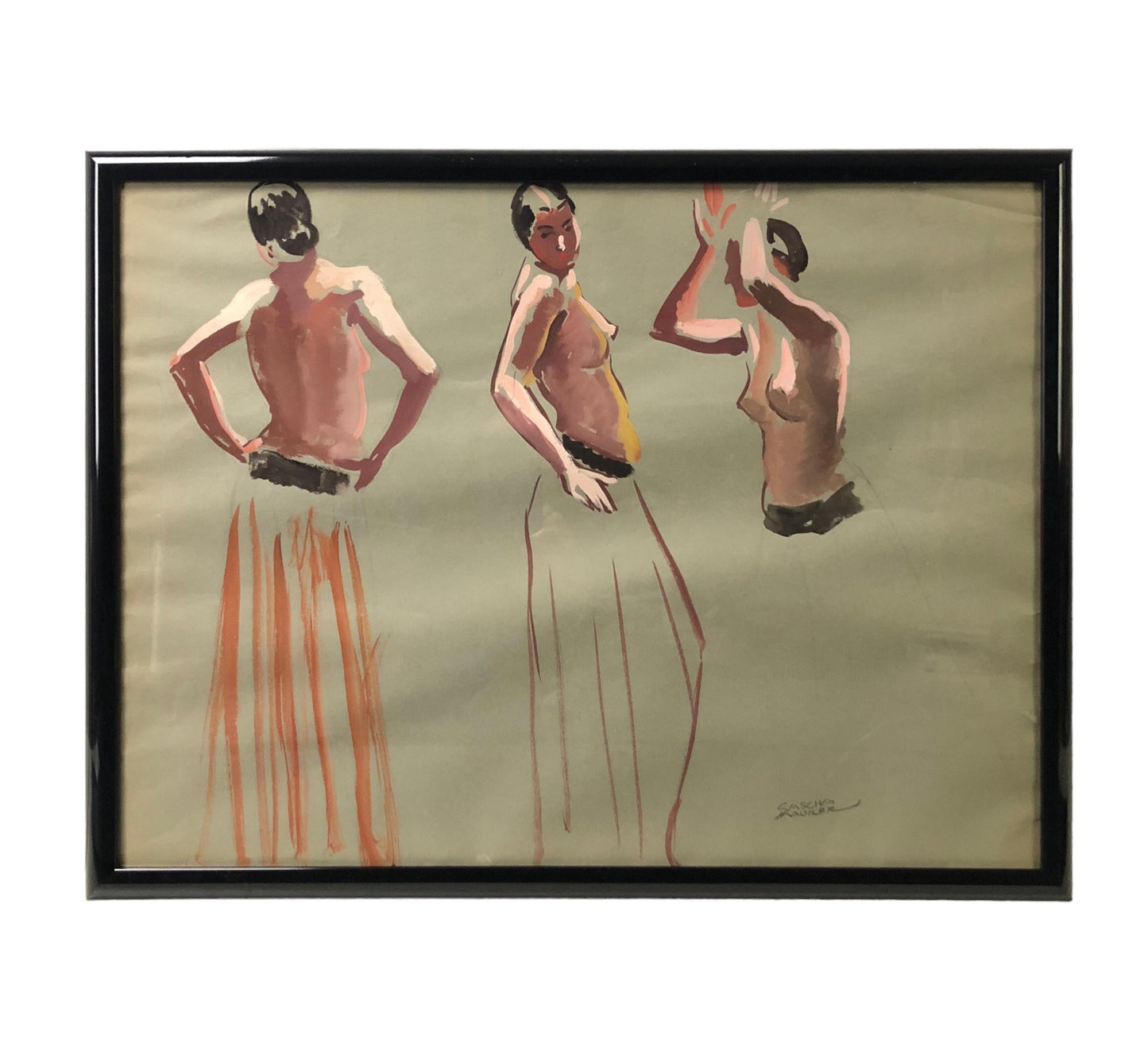 Fashion Design Pastel Drawing, Sascha Maurer (American, 1897-1961) - #A3