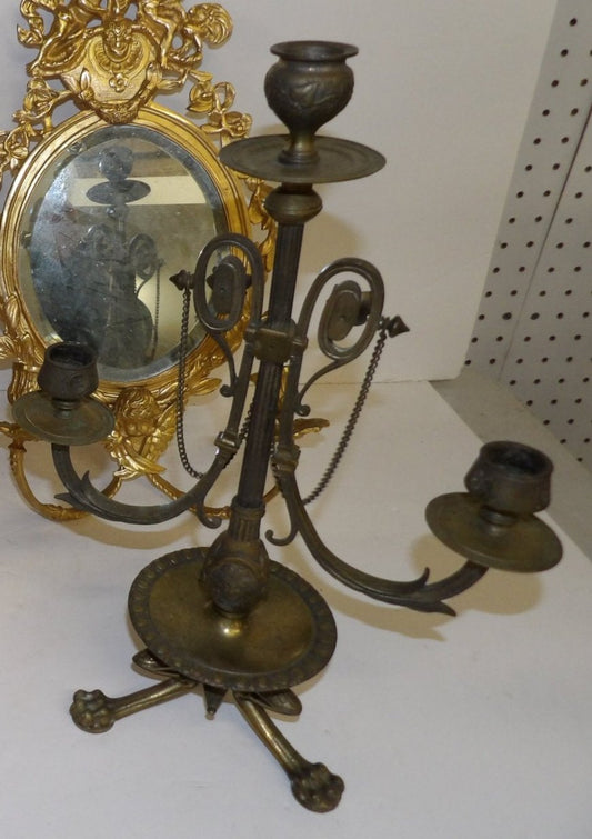 Victorian Brass Candelabra (1/2)