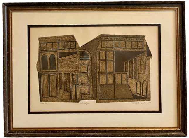 Framed Lithograph - Signed "A. Martin Friedman '73 - Artist's Proof - Calle Antigua"