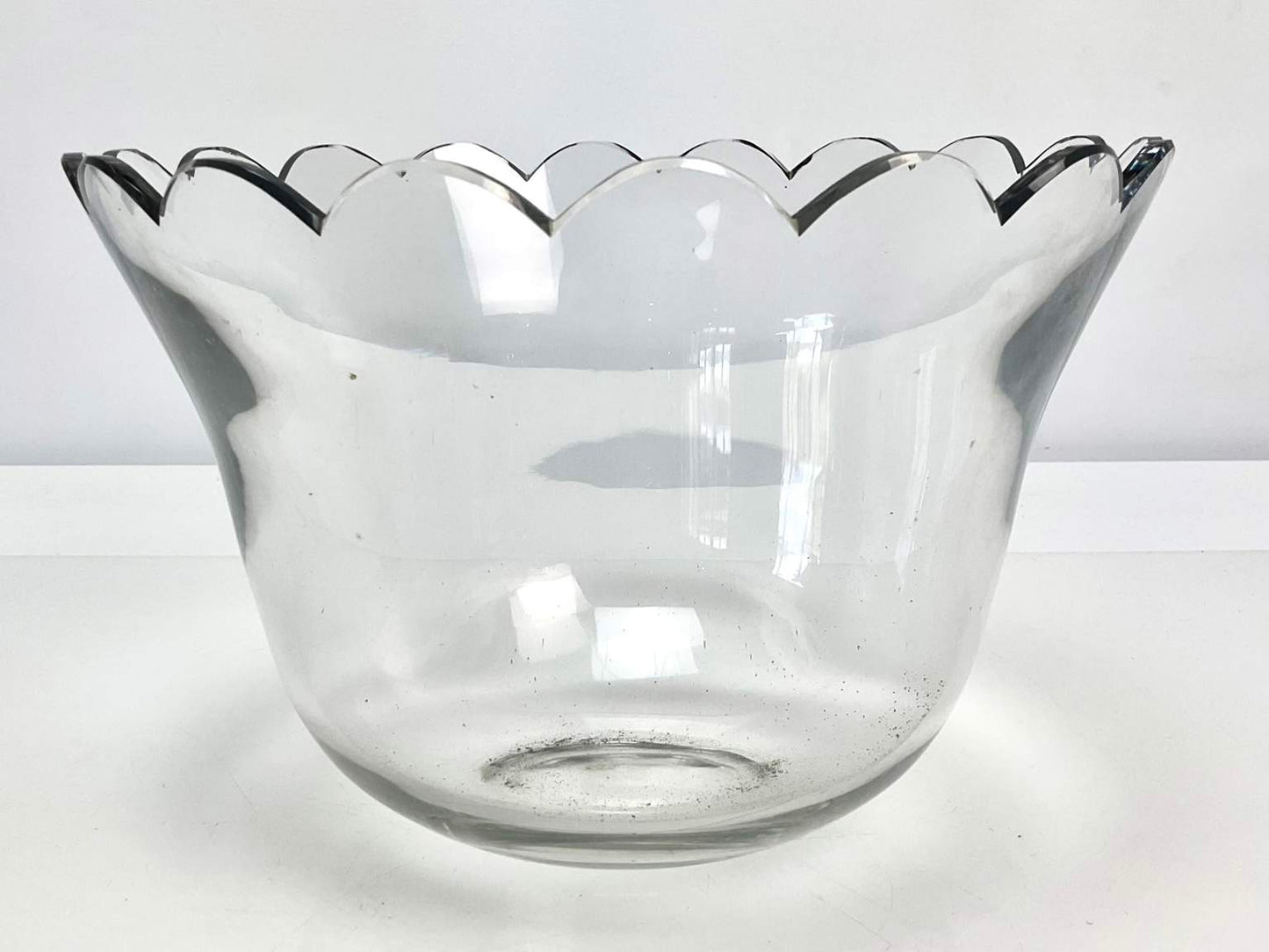 Vintage Val St. Lambert Crystal Bowl, Signed
