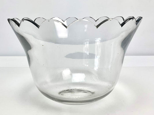 Vintage Val St. Lambert Crystal Bowl, Signed