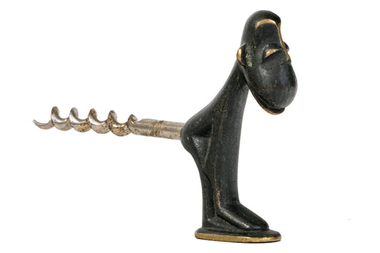 Antique R Rohac Austrian Bronze Monkey Form Corkscrew
