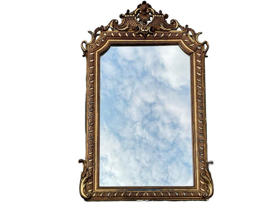 Antique Ornate Gilt Mirror Louis XVI style