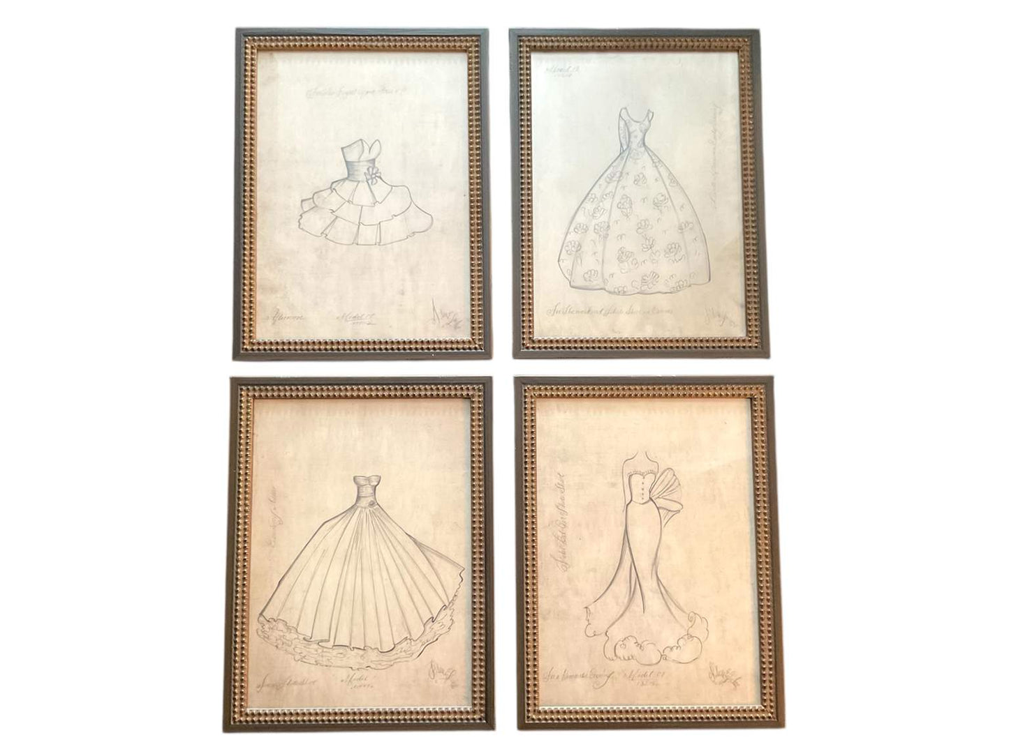 Spicher & Company KG Dress Model Prints, signed  - Set of 4