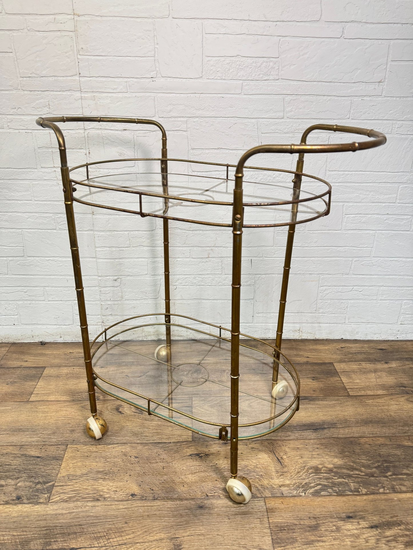 Mid-Century Hollywood Regency Style Bar Cart