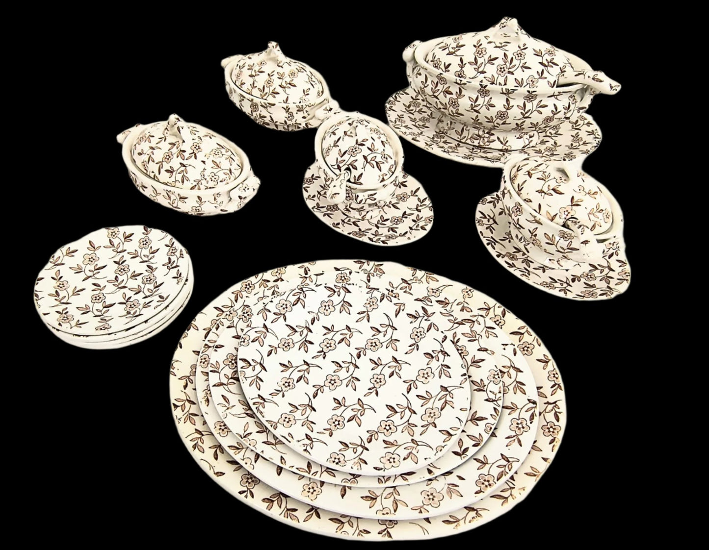 Vintage-Antique English Serving Ware Set-26 pcs