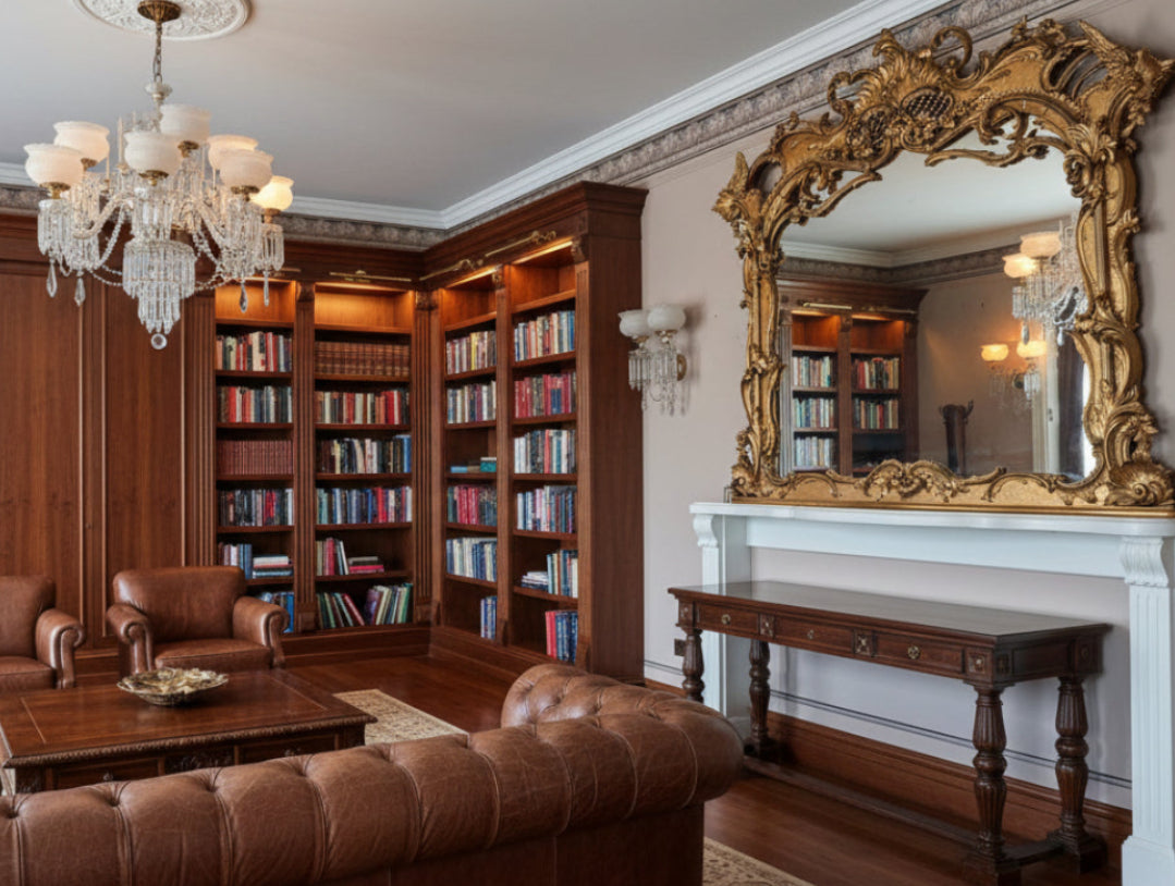Very Large Antique Mirror, Featuring An Ornate Gilt Frame In The Louis XV Style