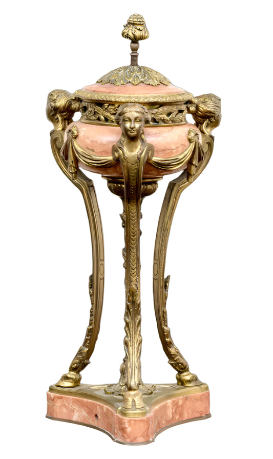 Pink Marble Athénienne, Louis XVI Style, 19th Century