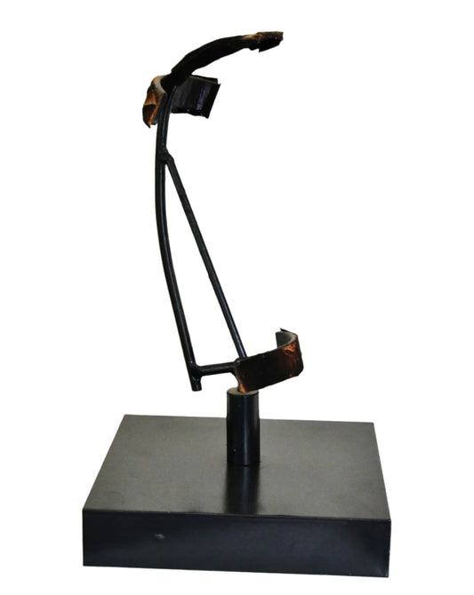 Brutalist Iron Sculpture On Base