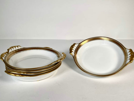 Vintage L. Bernardaud Limoges Gilded Dishes - Set of 6