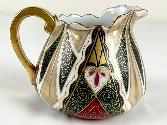 Vienna Alhambra Art Deco Painted Porcelain Pitcher