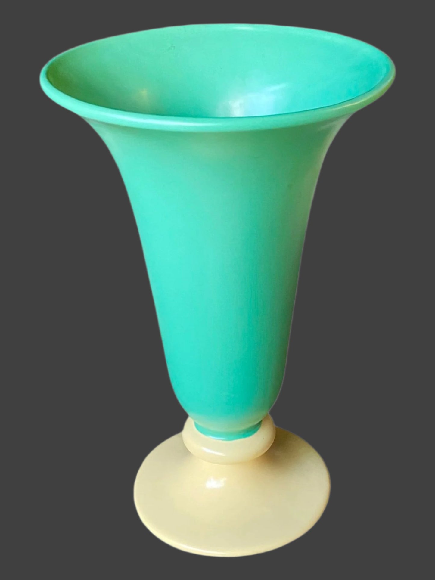 Large Art Deco Ceramic Trumpet Vase
