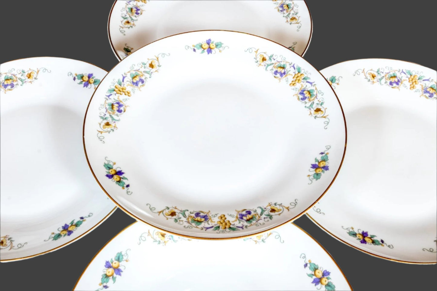 Set Of Six Richard Ginori "Capri" Ceramic Dinner Plates