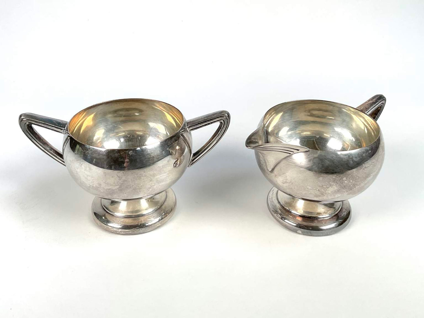 Vintage Weidlich Brothers Silver Plate Creamer and Sugar